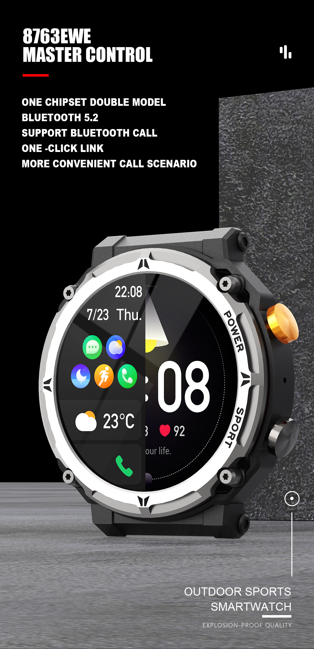 C21 Pro Outdoor Smart Watch(图4)