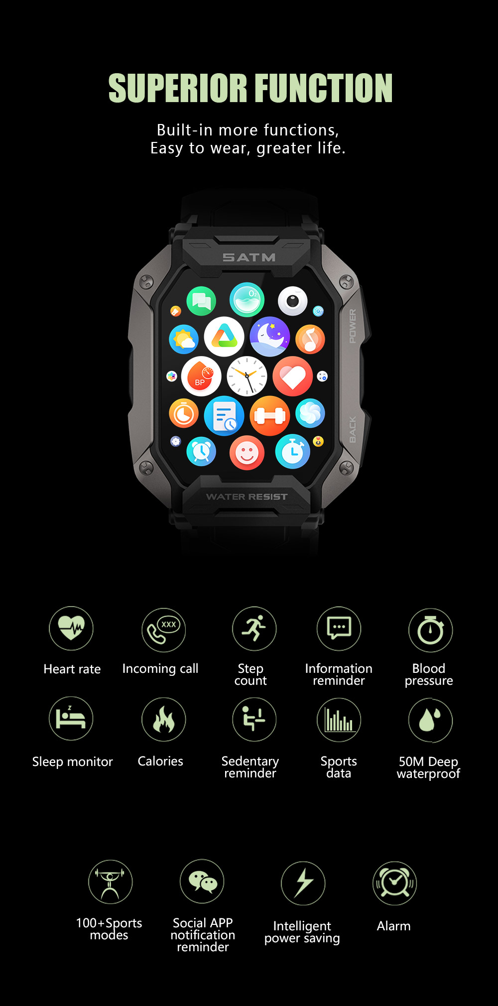 C20 Plus Outoor Smart Watch(图7)